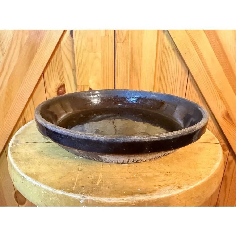 Vintage COOK RITE 10" Stoneware Pie Plate (6698)